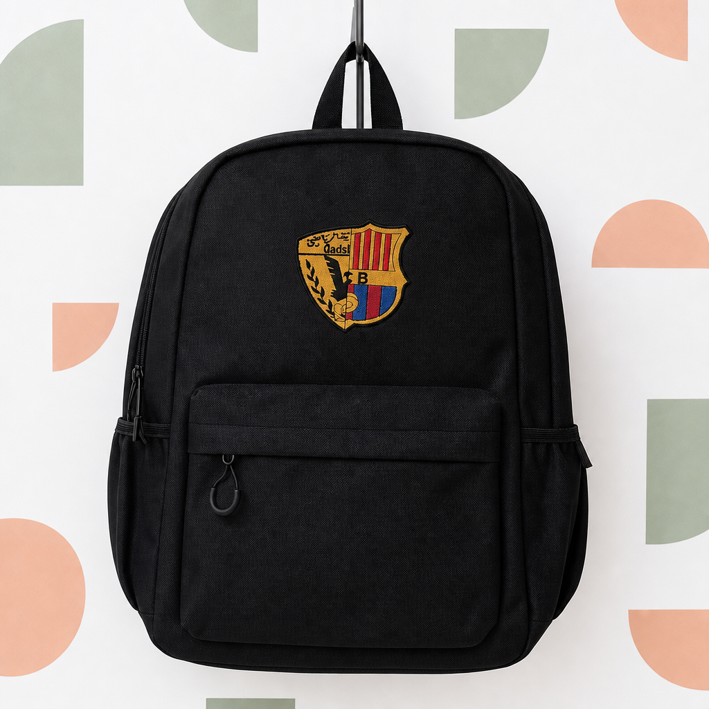 🎒 حقيبة ظهر سوداء قابلة للتخصيص - سمها ما شئت، ونحن نطرزها!