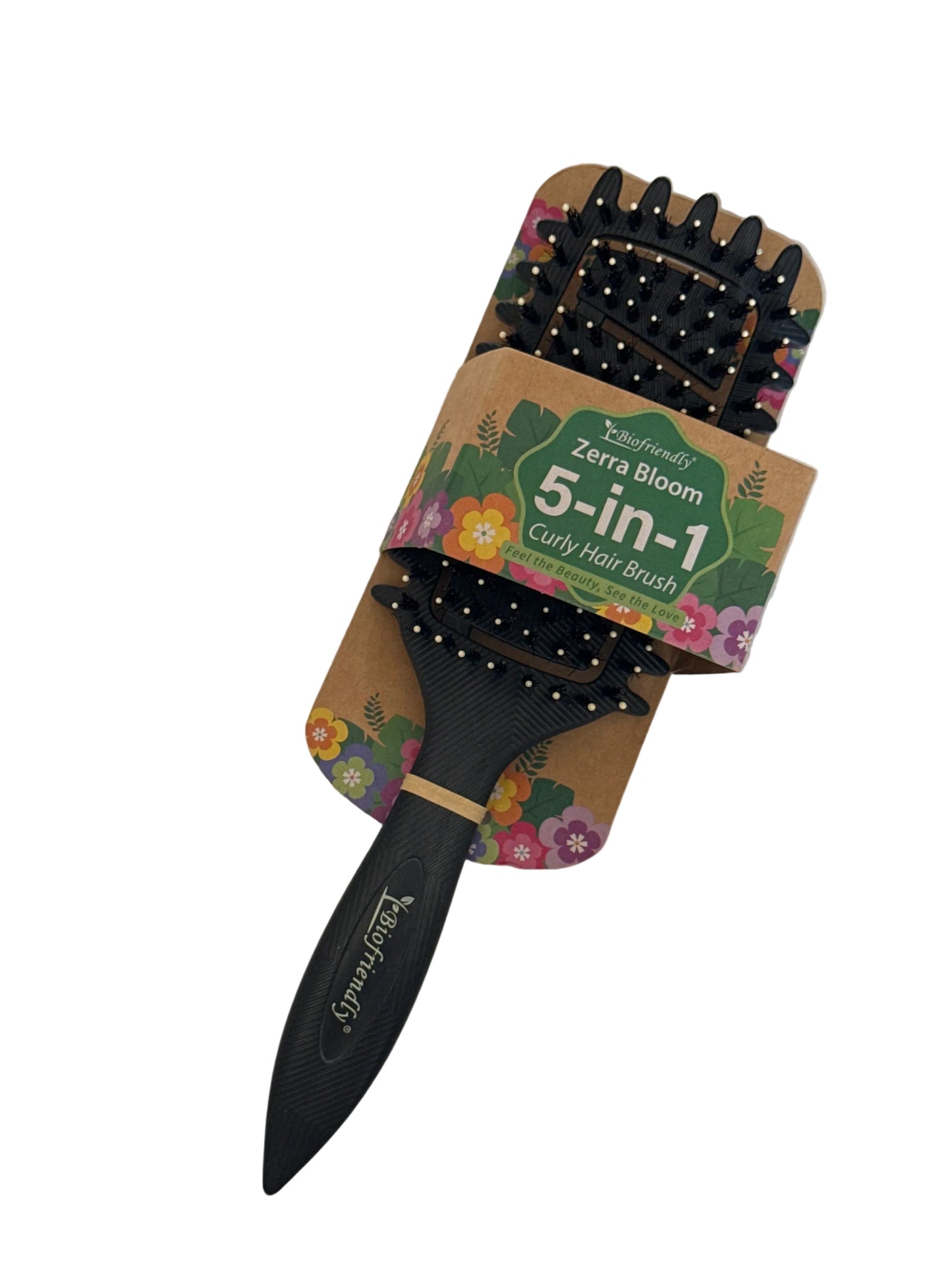 Zerra Bloom 5-in-1 Curly Hair Brush with Boar Bristles