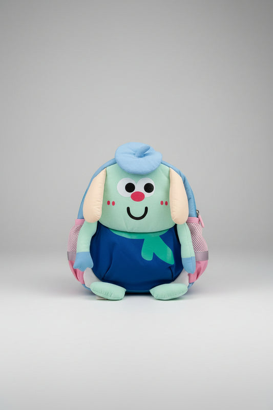 Buddy Bear Kids Backpack – Blue Cartoon Character