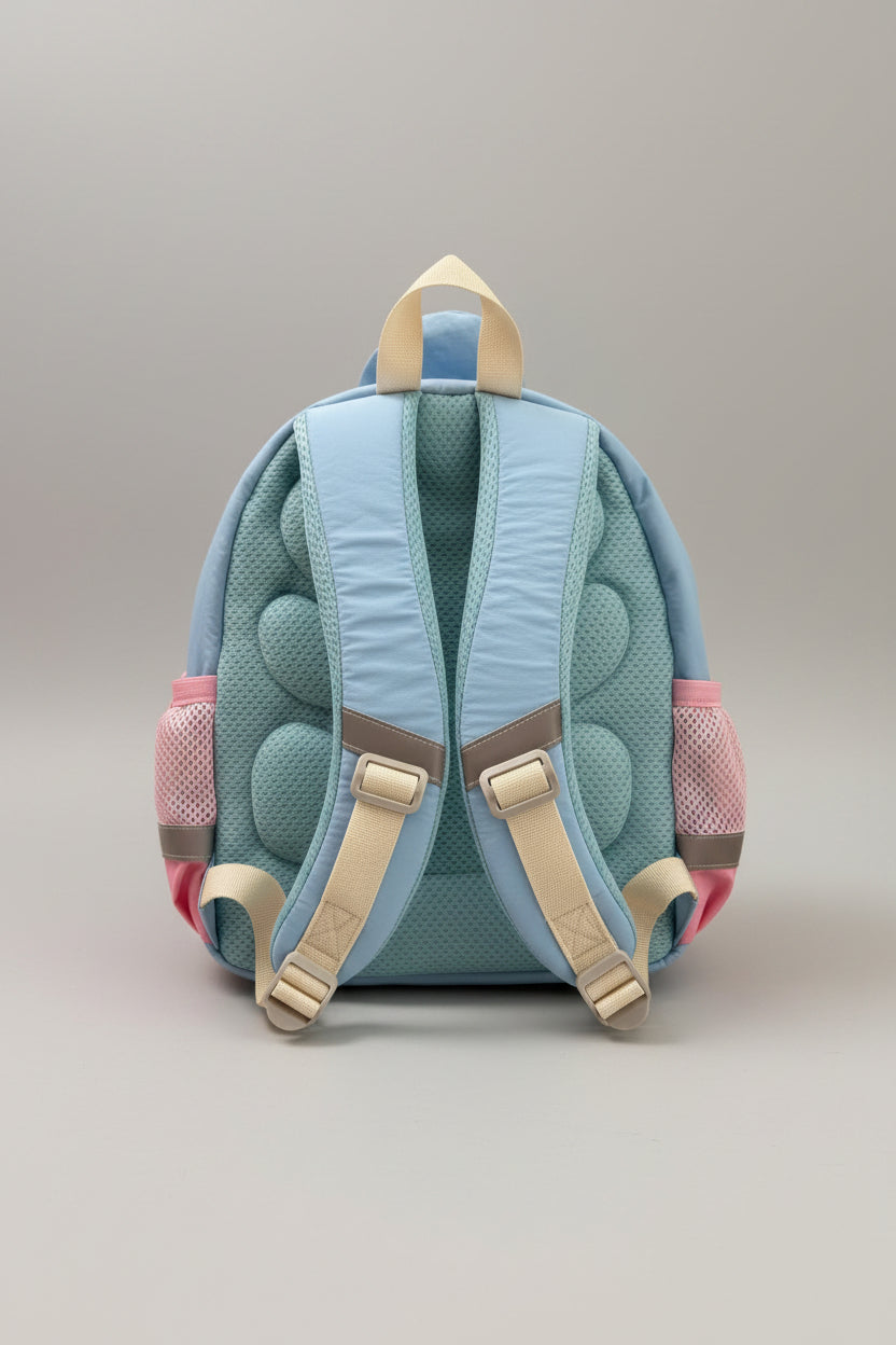 Buddy Bear Kids Backpack – Blue Cartoon Character