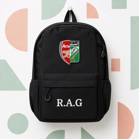 🎒 Customizable Black Backpack – You Name It, We Embroider It!