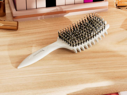 Zerra Bloom 5-in-1 Curly Hair Brush with Boar Bristles