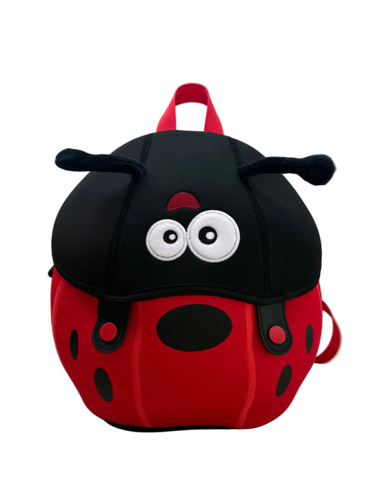 Lucky the Ladybug Kids Backpack – Red & Black Neoprene
