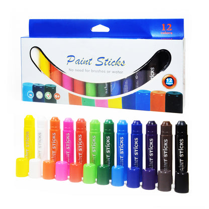 🎨 Paint Sticks – Set of 12 | Non-Toxic & Safe