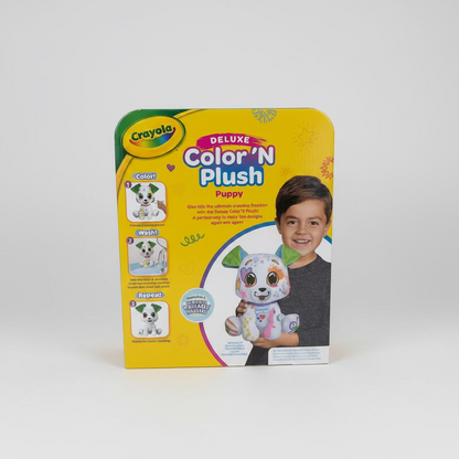 Crayola Deluxe Color ’N Plush – Reusable DIY Coloring Plush Toy + 4 Washable Markers