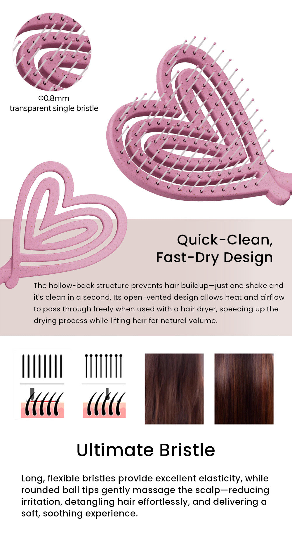 💗 Sweet Love Ultimate Detangler (Large)