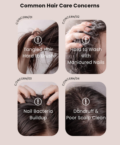 Triple-Fold TPEE Elastic Shampoo Brush