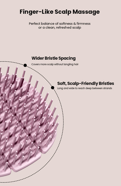 Triple-Fold TPEE Elastic Shampoo Brush