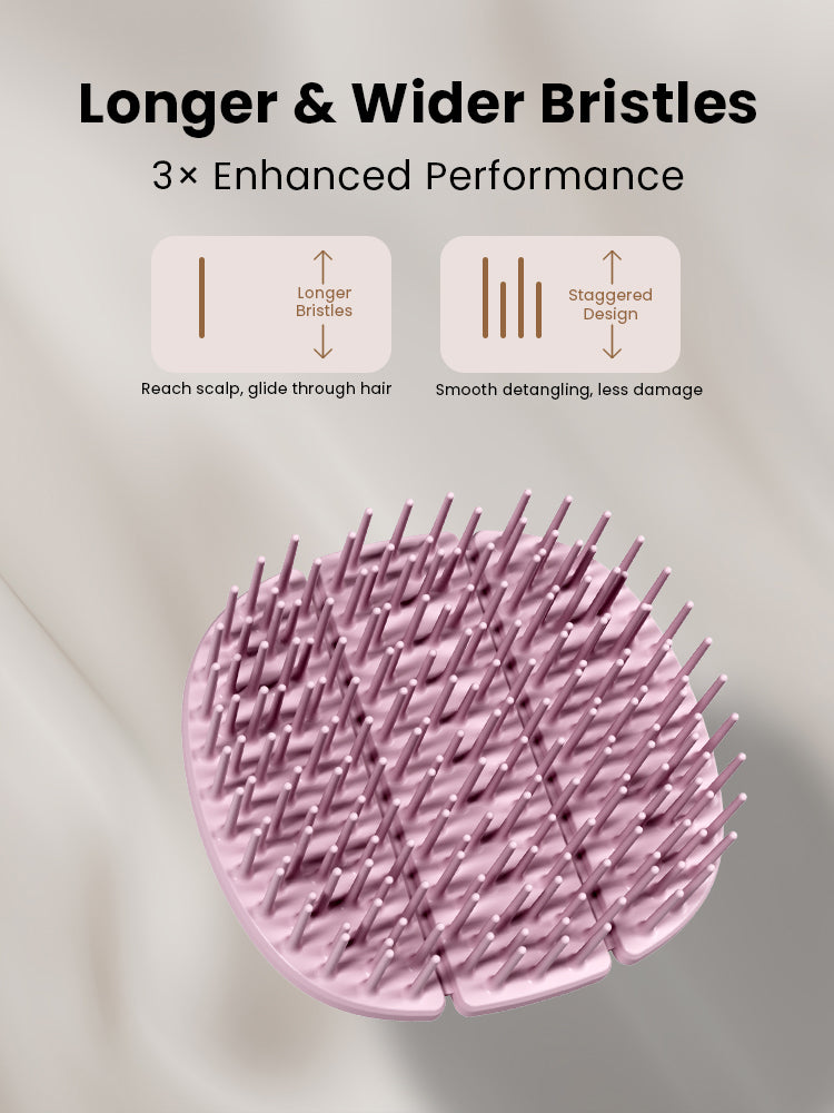 Triple-Fold TPEE Elastic Shampoo Brush