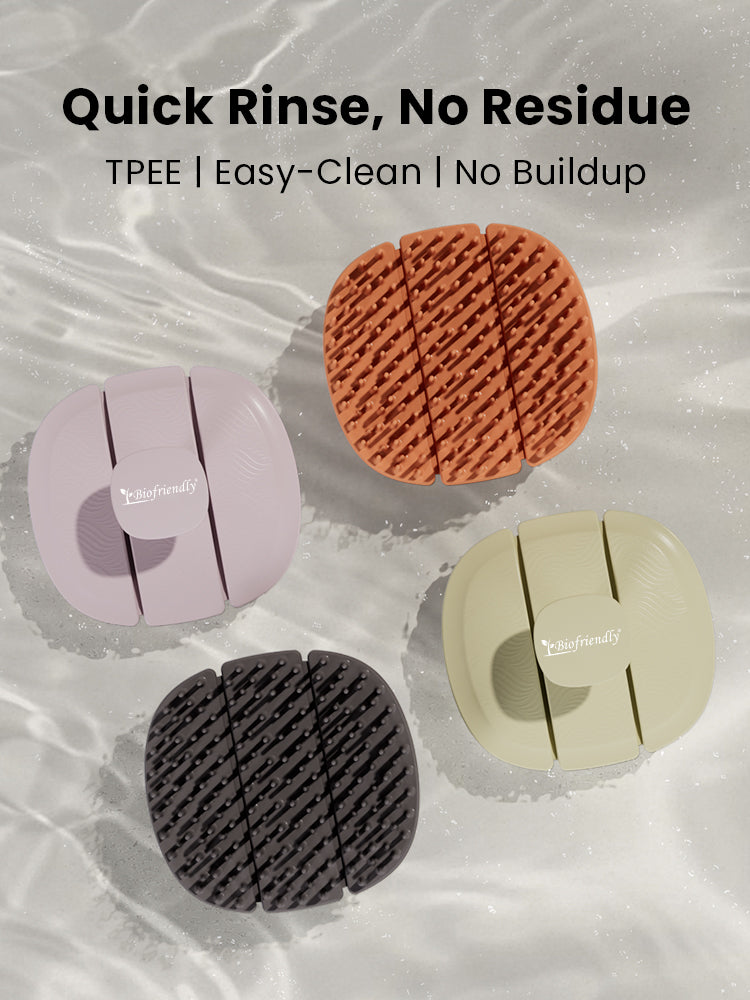 Triple-Fold TPEE Elastic Shampoo Brush