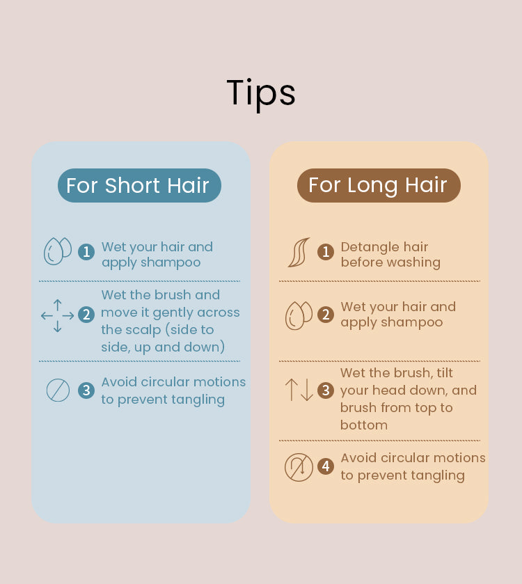 Triple-Fold TPEE Elastic Shampoo Brush