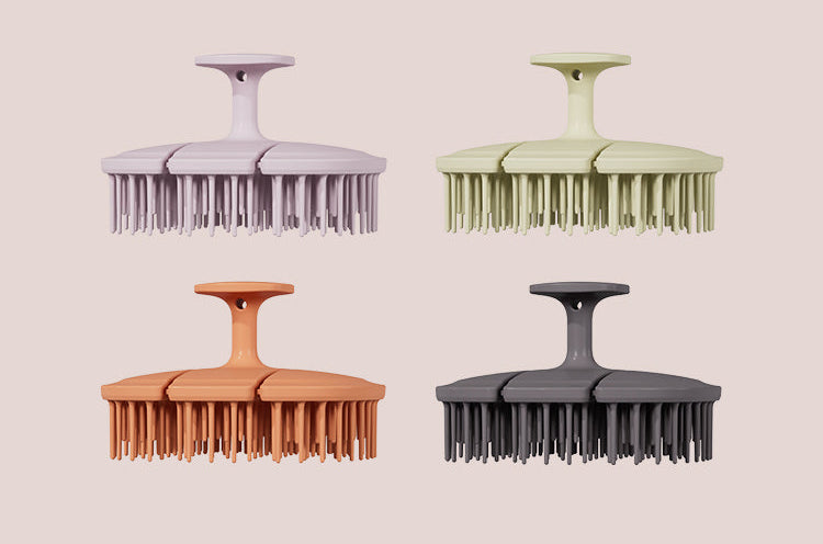 Triple-Fold TPEE Elastic Shampoo Brush