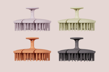 Triple-Fold TPEE Elastic Shampoo Brush