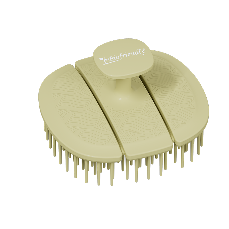 Triple-Fold TPEE Elastic Shampoo Brush