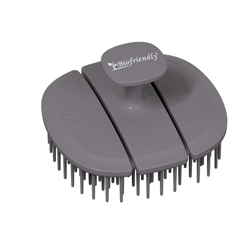 Triple-Fold TPEE Elastic Shampoo Brush